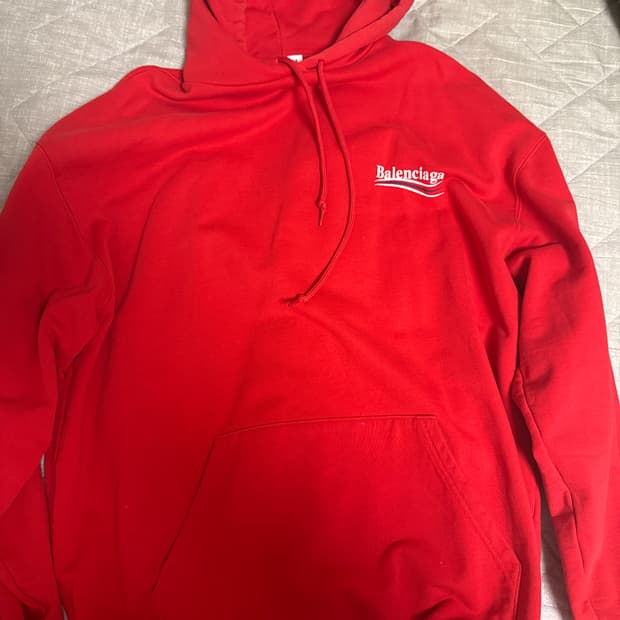 발렌시아가 웨이브로고 후드