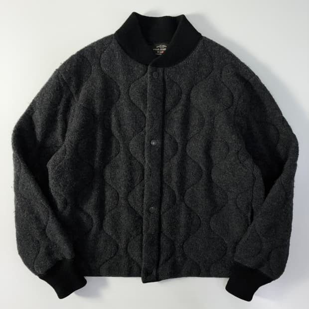 Polo Jeans 폴로 진스 울에스터 다크그레이 퀼티드 자켓