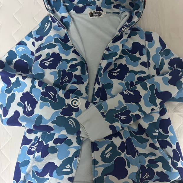 베이프 퍼스트카모 샤크풀집후드 블루 xl