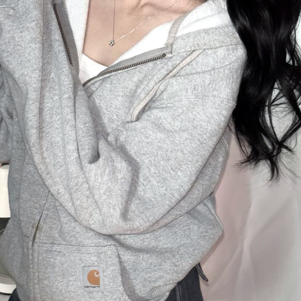 🐰칼하트 그레이 데일리 코튼 후드집업🪽🤍