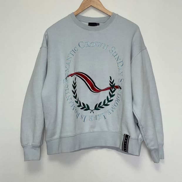 R.A.T.C.R.W 맨투맨 L 하늘색