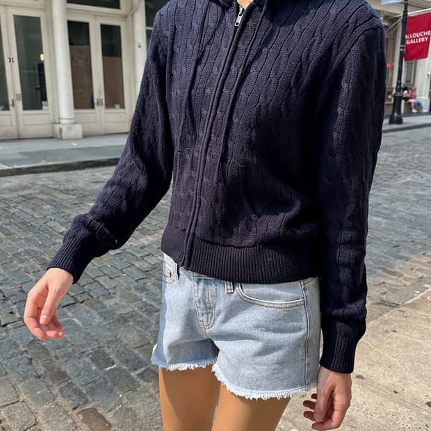 브랜디멜빌 크롭 니트집업