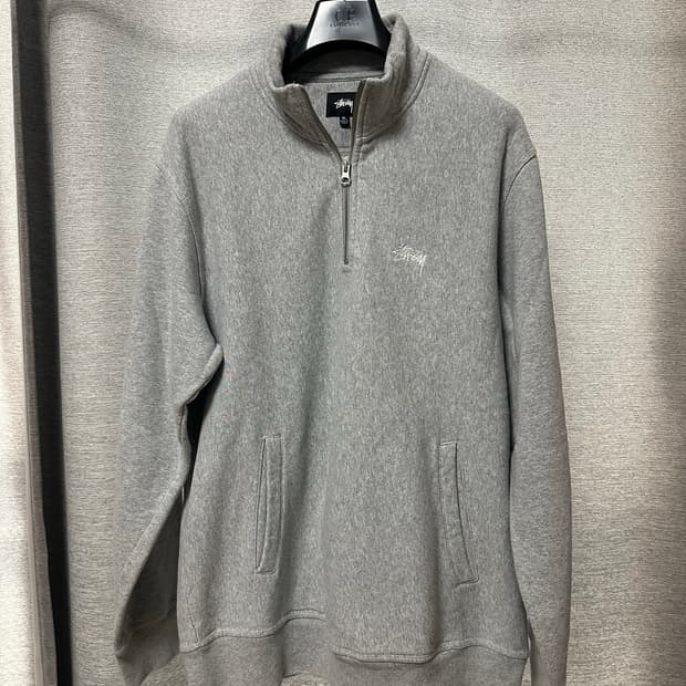 스투시 하프집업 그레이 (XL)