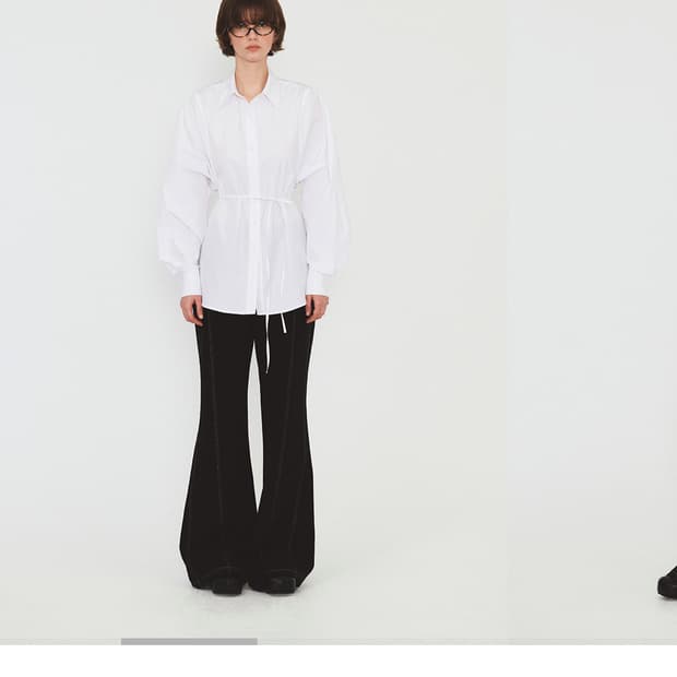 다이애그널 COTTON BELTED SHIRTS