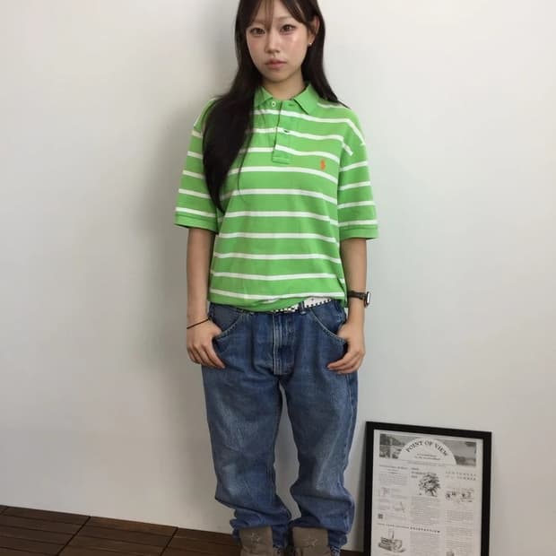 Polo Ralph Lauren Lime Stripe Polo