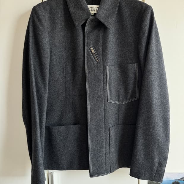 메종 마르지엘라 / 울 스티치 포켓 자켓 그레이 / 46