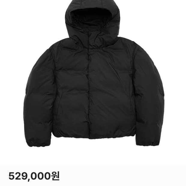 (M 구매) 아모멘토 후드 다운 푸퍼 블랙