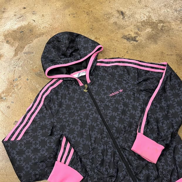 아디다스 검핑 블랙핑크 바람막이 95