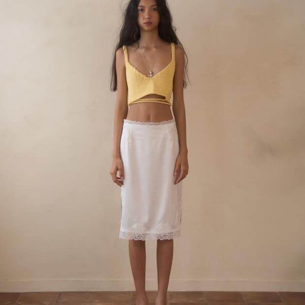 아우어 솔티 레이스 스커트 Fancy Lace Skirt  White