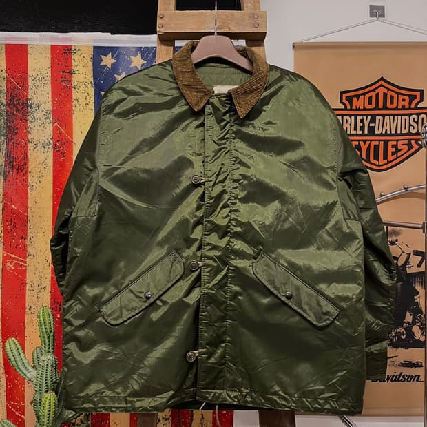 80s 알파 인더스트리 오리지널 미해군 임퍼머블 덱 자켓 N000