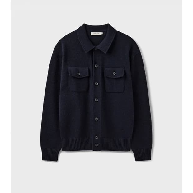 유니온블루 투포켓 카라 가디건 다크네이비 XL사이즈 판매
