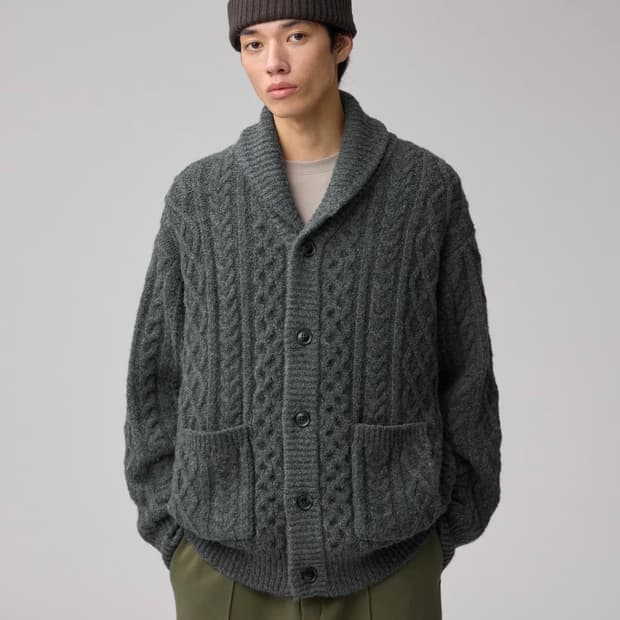 Gu 엔지니어드가먼츠 숄카라 가디건