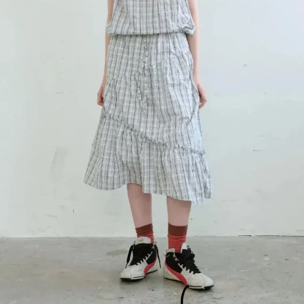 엔조블루스 셔링 스커트