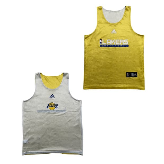 ADIDAS x NBA Lakers 리버시블 탱크탑 옐로우 L