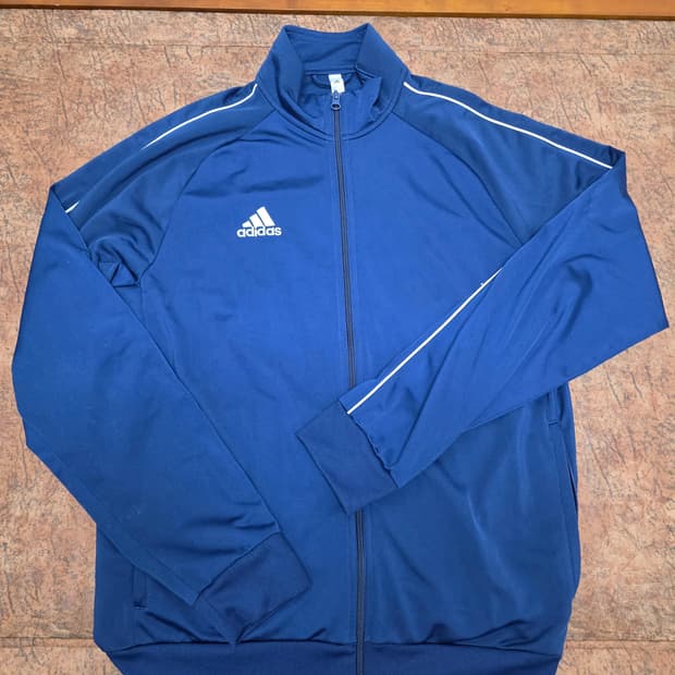 아디다스 네이비 원라인 트랙탑 저지