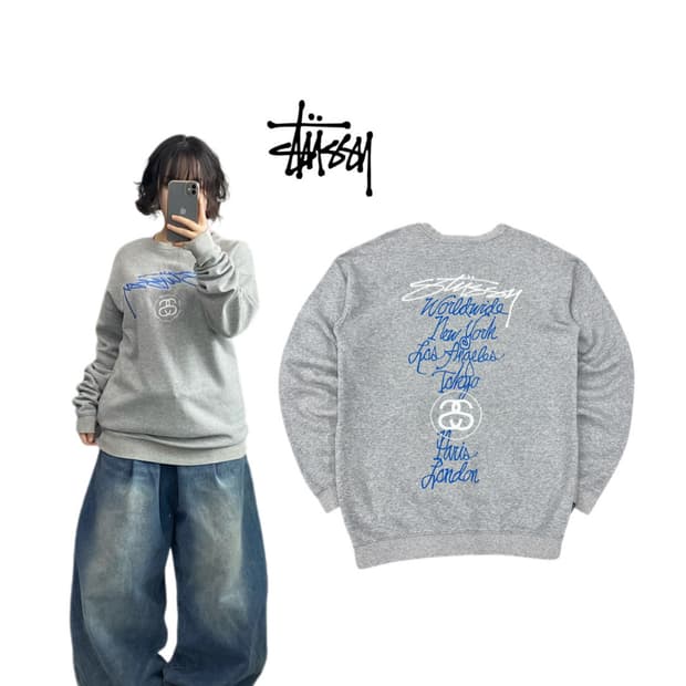 스투시 00s 커스텀메이드 크루넥 스웻 맨투맨