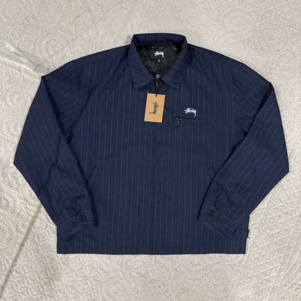 스투시 꼼데가르송 stussy x cdg 스트라이프 자켓