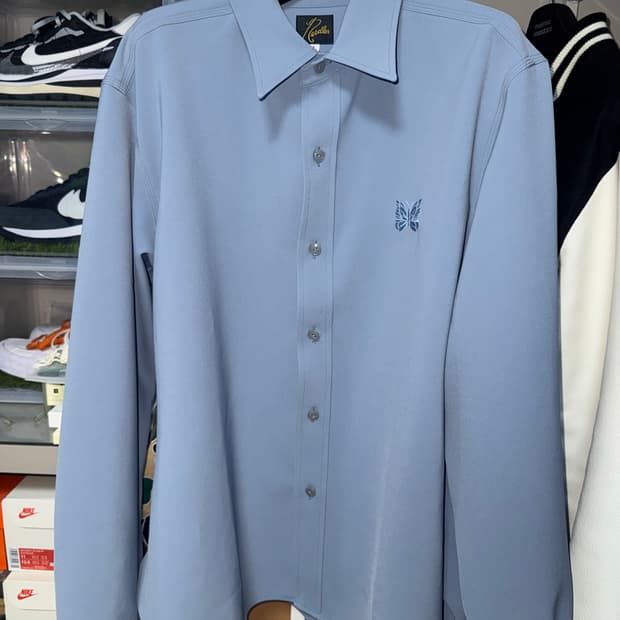 니들스 스튜디오스 별주 셔츠 블루 L사이즈