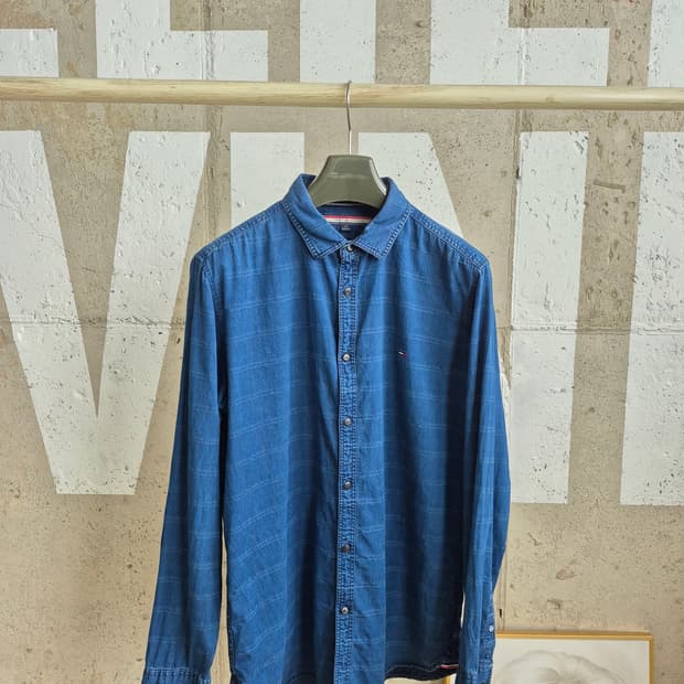 남성100)타미힐피거 얇은데님 셔츠 남방
