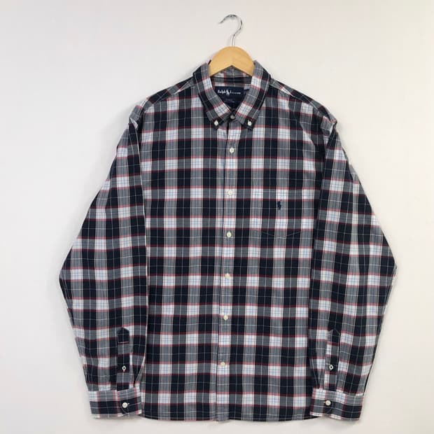 XL 폴로 체크 셔츠