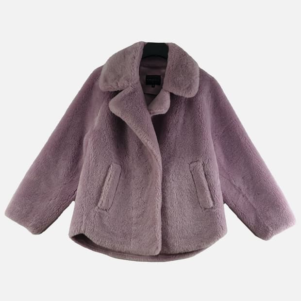 루나코어스 라이트 퍼플 여자 털코트 S N4901