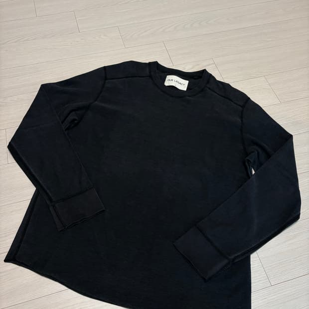 아워레가시 다이드 블랙 런닝 롱슬리브 티셔츠 48(100사이즈)