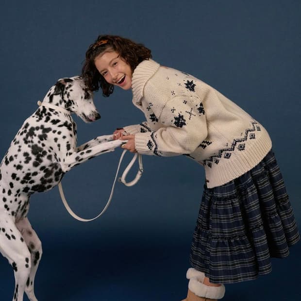 위드아웃썸머 witty frill skirt 체크블루