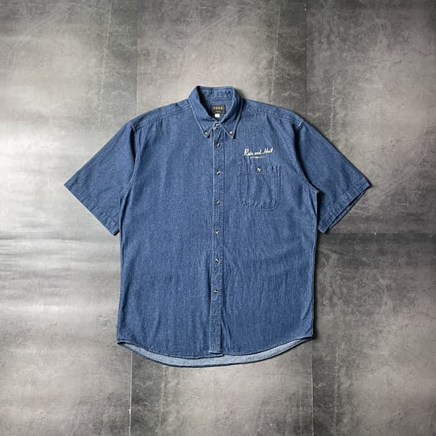 TEXX CANADA 빈티지 다운버튼 데님 셔츠 A00761
