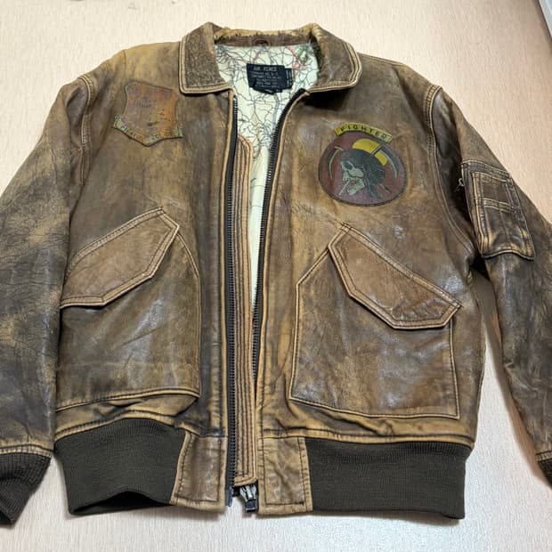 빈티지 가죽자켓 L