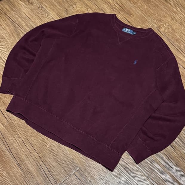 [XL] 폴로 랄프로렌 재팬 라인 버건디 오버핏 맨투맨