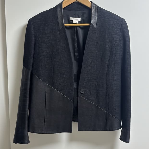 헬무트랭 레더카라 울 트위드?.? 블레이저 2사이즈