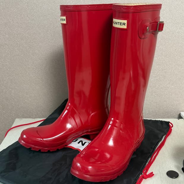 Hunter Rain Boots Glossy Red