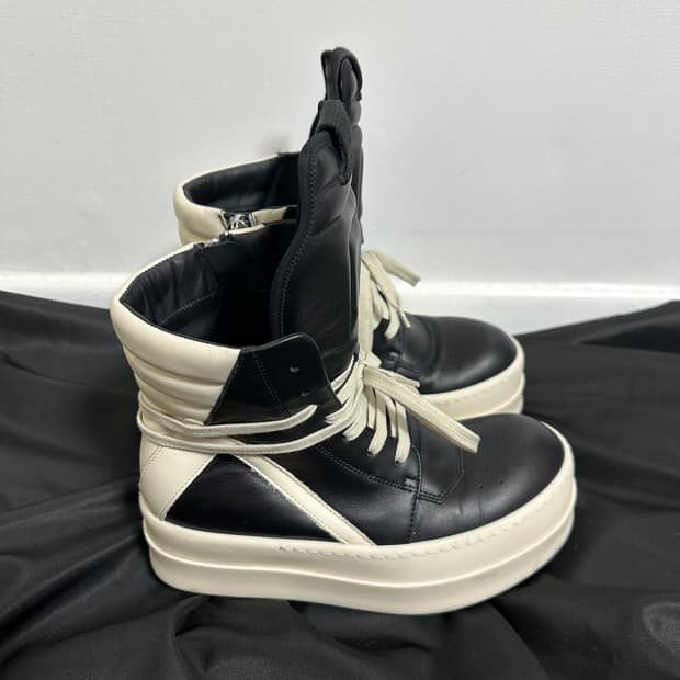 릭오웬스 메가범퍼 지오바스켓 블랙밀크 [37]