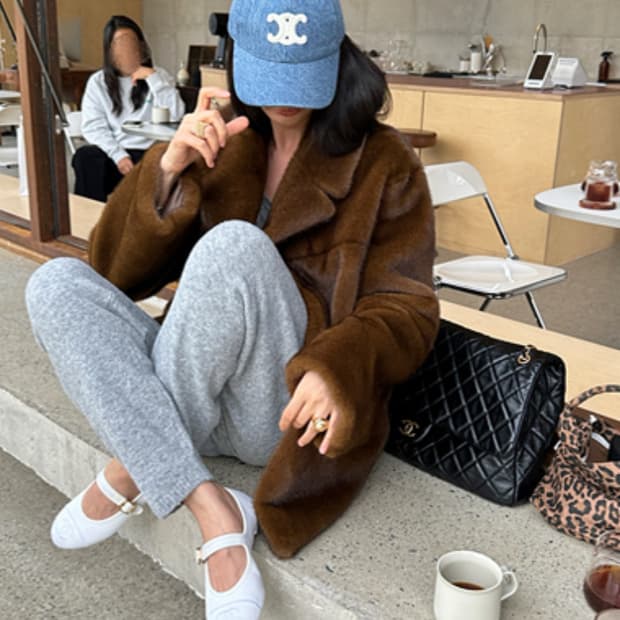 라밤바룸 밍크하프코트 1사이즈