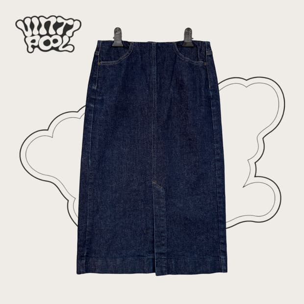 유니클로U 트임 데님 롱스커트 61사이즈