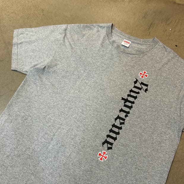 XL 슈프림 그레이 반팔티