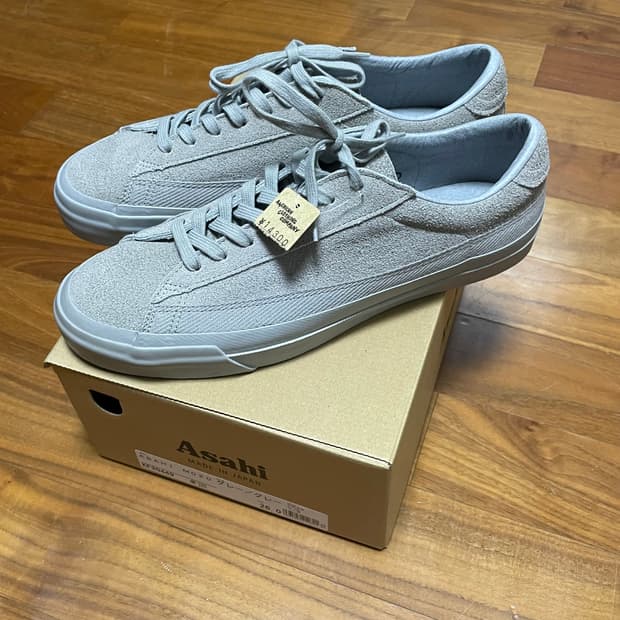 아사히 슈즈 벨티드 로우 스웨이드