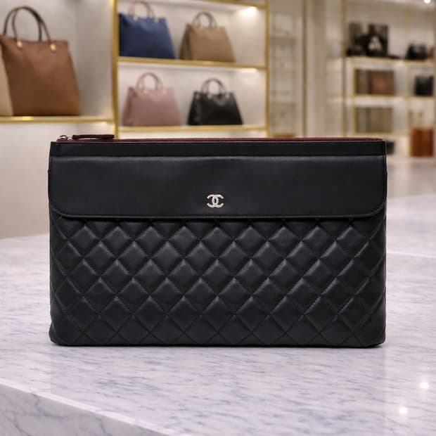 [A급] 샤넬 램스킨 플랩 클러치백 판매합니다!!!