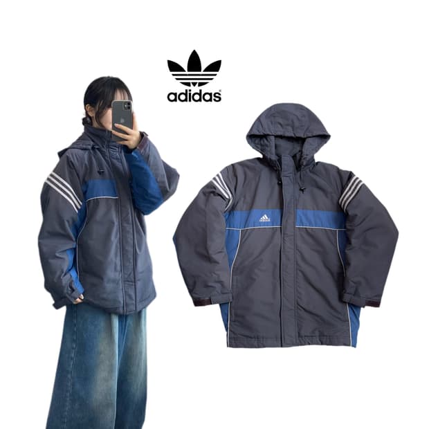 아디다스 90s 올드스쿨 삼선 점퍼 자켓