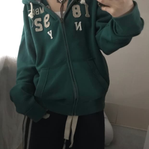 아베크롬비 딥그린 후드집업