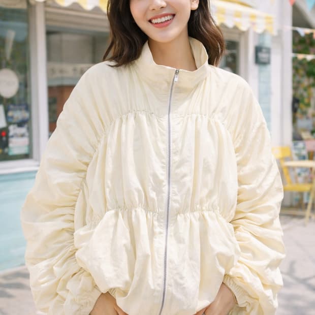 jsnewyork 셔링박시 블루종.임블리 버터팬츠