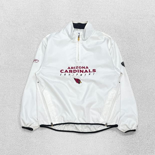 리복 x NFL 아리조나 카디널스 아노락 자켓 화이트