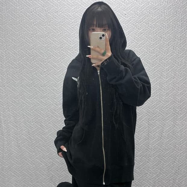 아임낫어휴먼비잉X플레이보이 스트릿 키치 오버핏 후드집업 L C09397