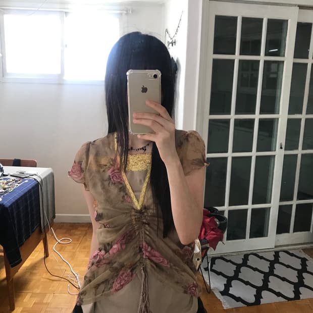 vintage pattern mash top