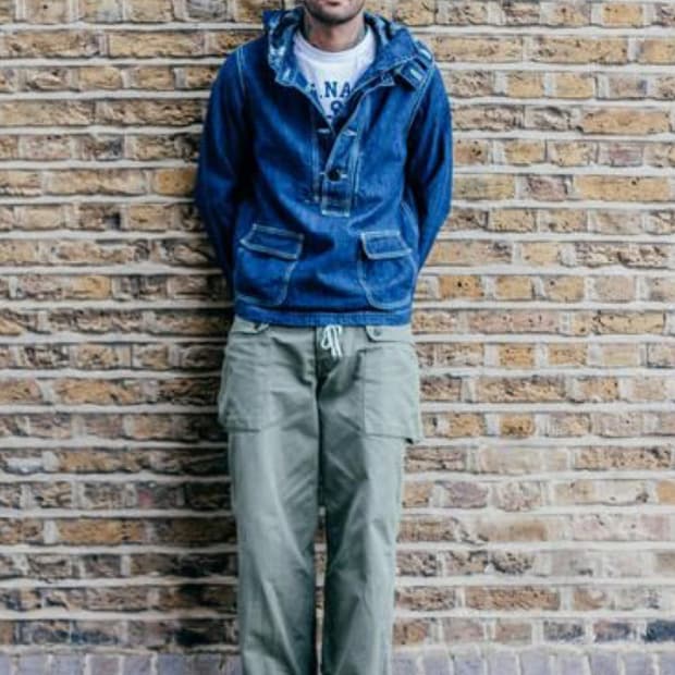 리얼맥코이 usn  데님 건 스목 L