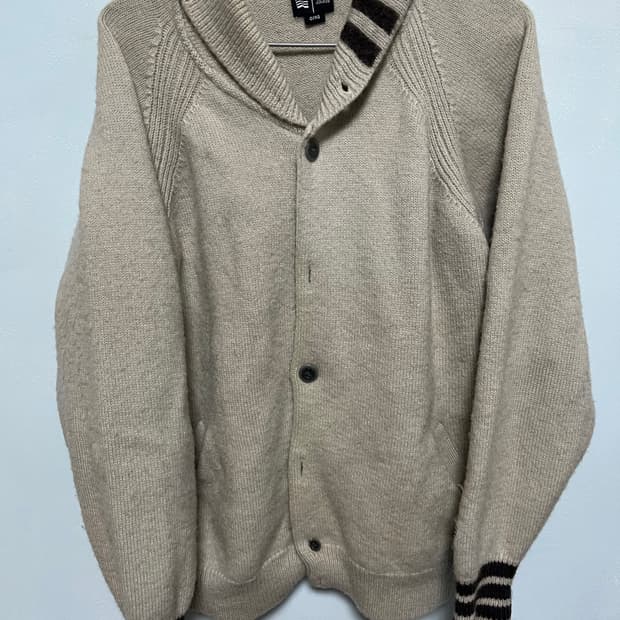 아디다스 삼선 스트라이프 니트 가디건