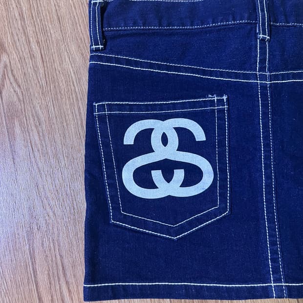 스투시 더블 링크 데님 스커트