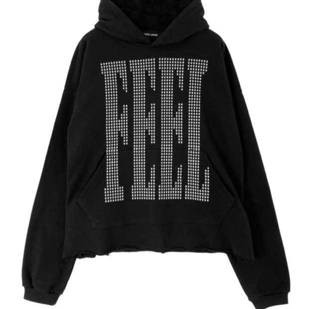 [M] 아이필럭키 스타 후드 블랙