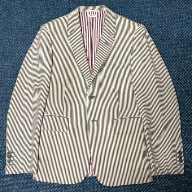 톰브라운 울 시어서커 블레이저 자켓 1사이즈