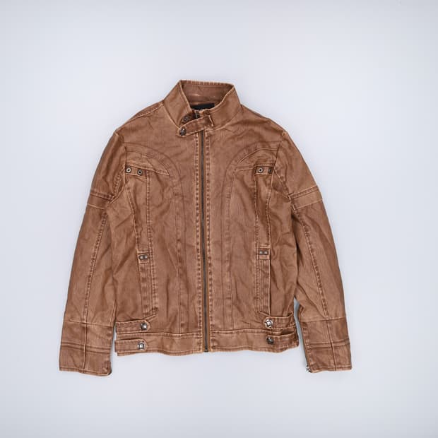 XL 양가죽 하이넥 웨스턴 바이커 자켓 0204M